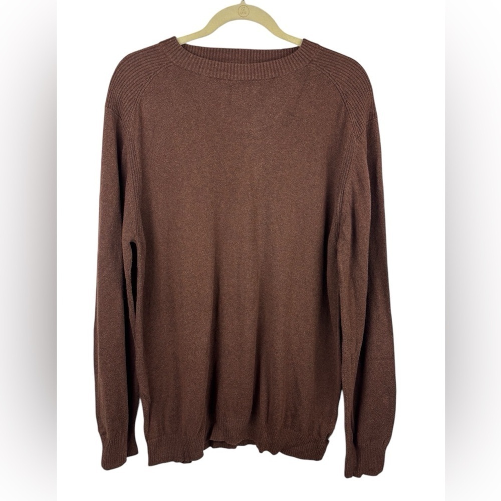 Woolrich Men's Wool Blend Crewneck Sweater Brown Size Large